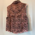 English Rose New , pink leopard, cheetah, print button down vest Photo 4