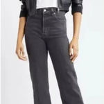 Levi's Ribcage Straight Ankle Jeans Gray Black Premium Button Fly Women 28 x 29 Photo 0