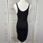 Bozzolo Scoop Tank Mini Dress with Side Stripes Black/White-Large Photo 2