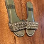 ZARA Green Embellished Flat Slides Size EU 38 or US 7.5 Photo 9