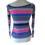 Lilly Pulitzer  Blue White Pink Long Sleeve Top XS Photo 1