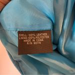 Revue Quilted Blue Suede Vest Pockets Front Zipper 100% Leather Women’s Size 10 Photo 3