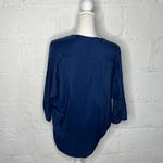 Vince Women's Navy Blue 3/4 Sleeve Quarter Zip Tunic Top Size Small Photo 1