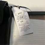 Vera Pelle Crossbody Purse Black Genuine Suede & Leather Bag NWT MADE IN ITALY Photo 5