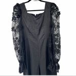 SheIn Black Lace Long Sleeve Wide Leg Jumpsuit Photo 1