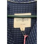 Umgee Blue Seersucker Embroidered Puff Sleeve Dress - Size S Photo 4