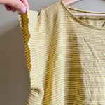 Eileen Fisher  100% Organic Linen Boxy Ballet Tee Women’s Size L Large Yellow Top Photo 5