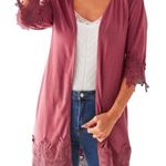 Yoins Half Sleeve Lace Trim Cardigan Top Photo 0