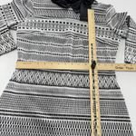 Luna Dress Womens Large Geometric Pattern 3/4 Sleeve Stretch Collared NWT Photo 6