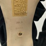 Raye  Revolve Nat Black Suede Knotted Heels Strappy‎ Knot EU 39.5 Fits US 8.5 Photo 7