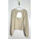 Free People  Saffron Open Back Sweater in Oatmeal Size Large Photo 3