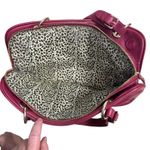 Sorial New York Red Leather Tote With Gold Zipper Accents Pocketbook Travel Photo 6