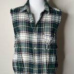 Free People Green Plaid Flannel Sleeveless Dress Photo 1
