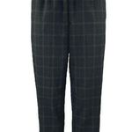 Aritzia The Group Babaton Black Plaid Tartan Straight Cropped Trousers Pants XS Photo 0