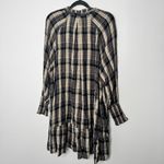 Free People  Red Moon Plaid Mini Dress in a neutral combo color size XS Photo 6