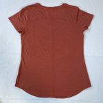 prAna Womens Foundation Short Sleeve V-Neck Terra Heather Burnt Orange Tee Small Photo 11