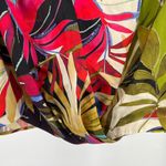 ZARA  tropical floral S colorful cropped silky top going out long sleeve work Photo 2