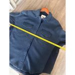 Aerie LumberJane Waffle Shirt Oversized Button Up Navy Blue Women’s size Small Photo 8
