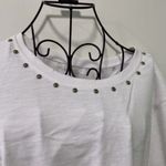 Current/Elliott Current Elliott shirt white with metal studs size 8 Photo 3