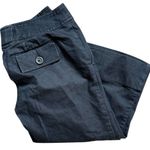 Ann Taylor Womens  LOFT Marisa Charcoal Pinstripe Cropped Capri Pants - Sz 4 Photo 2