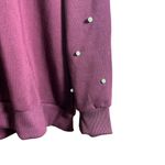 Lili Sport Womens Sz 2X J’adore Paris Purple Pullover Hoodie Sweater Pearls Photo 3
