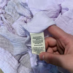 Free People  Smooth Sailing Dress Gauzy Beach 100% Linen Lilac- Size Medium Photo 4