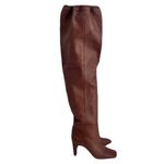 Wandler Brown Leather ‘Anne’ Over The Knee Thigh High, Heeled Boots, Size 40 Photo 2