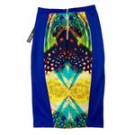 XOXO NEW Womens  Blue Star Burst Bodycon Pencil Skirt with Stretch Size M Photo 4
