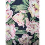 Vintage ED Michaels Maxi Dress 1980s Floral Womens Med Tropical Vacation Summer Pink Photo 3