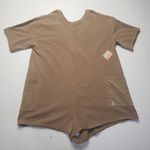 Free People Movement Women's Hot Shot Romper Tee in Mocha Latte size S NWT Photo 3