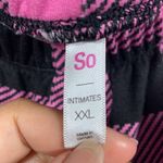 SO  Intimates Plaid Pink Black Checkers TWO Piece Pajama Set Size XXL EUC #4529 Photo 6