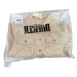 Duluth Trading Co. Women's Timberlodge Fleece Shirt Jacket in Oat, Size XL Photo 4