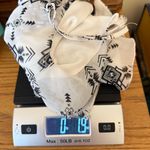 Ali & Kris  Aztec Print Crop Top Size Medium White Black Sheer Layer Geometric Photo 11