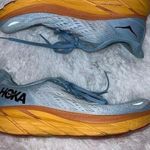Hoka Clifton 8 Running Shoe Multicolor Tennis Shoe Size 11B Blue & Orange Photo 0