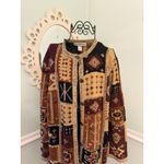 Vtg Norm Thompson Western Print Button Front Cardigan Sweater Women's Size S Photo 1