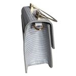 Moda Luxe  Grey Handbag Crossbody Metal Handles Removable Chain Strap Photo 2