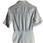 Veronica Beard  Hensley Light Blue Ruched Tie Waist Denim Shirt Dress Size 2 Photo 13
