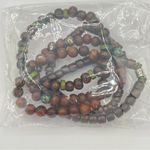 Handmade  wooden beads stretch bracelets Set of 5, NEW! Photo 4