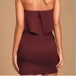 Lulus  Burgundy Strapless Mini Dress Size Small  Photo 1