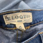 Eloquii Womens Jean Blue Size 24 Medium Wash Overlapped Waist Band Relaxed Denim Photo 4