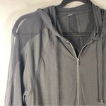 Nanette Lepore  Play Black Mesh Half Zip Hoodie Short Sleeve Hoodie size Small S Photo 3