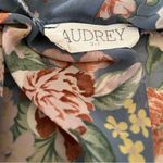 Audrey 3+1 Belted Robe Blue Pastel Floral Self Tie OS Small Medium Photo 3