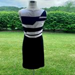 White House | Black Market WHBM Black & White Sheath Sleeveless dress Photo 7