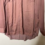 Anthropologie  The Brielle Relaxed Buttondown Blouse in warm smoke sz XL Photo 4