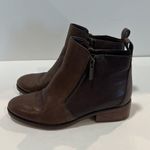 Cole Haan Womens  6B Brown Leather Oak Booties Boots Double Zipper Boho Festival Photo 4