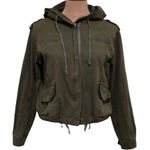 Brandy Melville  Olive Green Hooded Jacket Photo 0