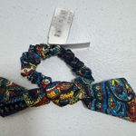 J.Crew NWT Classic Paisley Hair Tie Scarf Black Colorful OLDSTOCK RARE Holiday Photo 0
