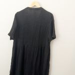 Anthropologie BY  | Weathered Black Flutter Boho Tiered Gauze Midi Dress | Large Photo 6