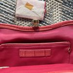 Banana Republic Coral Crocodile Embossed Leather Clutch Photo 5