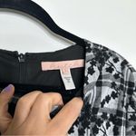 Hutch Anthropologie Jeanie Embroidered Plaid Floral Tunic Dress Black and White Photo 6